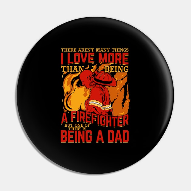 Proud Firefighter Dad Fireman Father Gift Pin by Dolde08