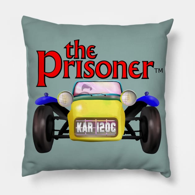 The prisoner Yellow Car Pillow by LICENSEDLEGIT