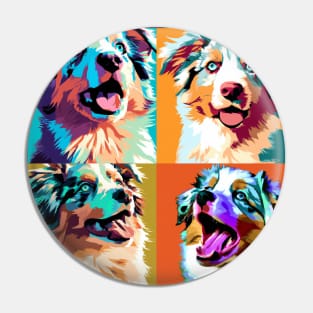 Miniature American Shepherd Pop Art - Dog Lover Gifts Pin