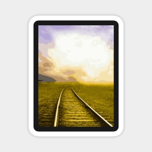 Train Line - Landscape Magnet