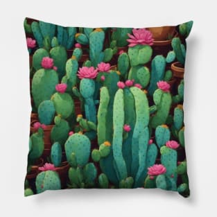Cactus Elegance: Botanical Collection V2 Pillow