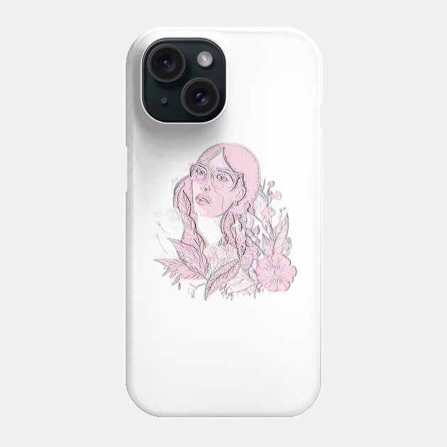 Woman With Flowers Phone Case by EunsooLee