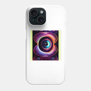 Trippy alien eyeball poster Phone Case