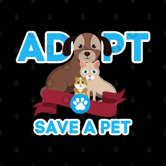 Adopt Save A Pet Shirt Cat Dog Animals Rescue Gift by TabbyDesigns