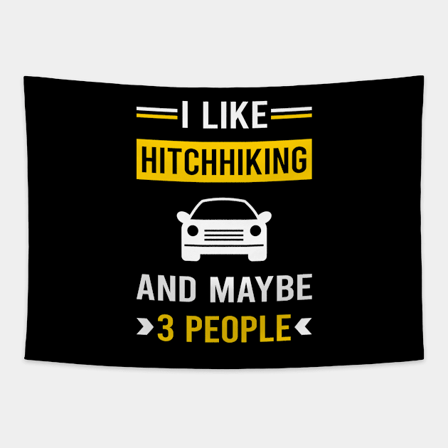 3 People Hitchhiking Hitchhiker Tapestry by Good Day