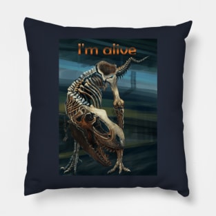 Dinosaur skeleton. T-rex Pillow