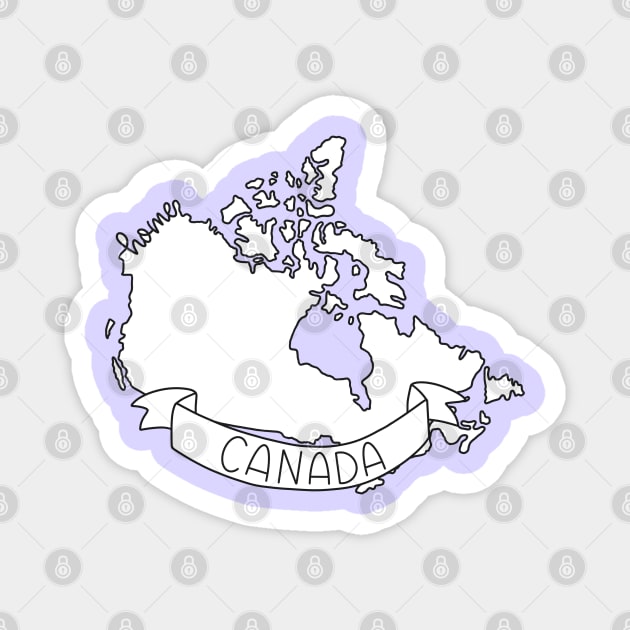 Canada Home Country Map Outline Magnet by Sofia Sava