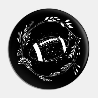 Floral Football Pin