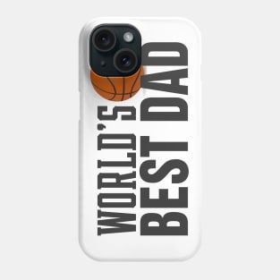 Simple World's Best Dad Typography Basketball Phone Case