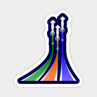 Squid Spaceships! Magnet