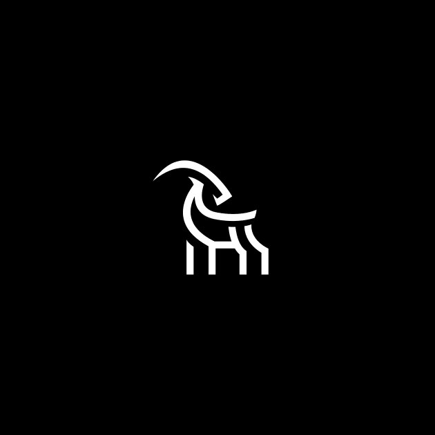 simple mountain goat icon by Aksa Inov