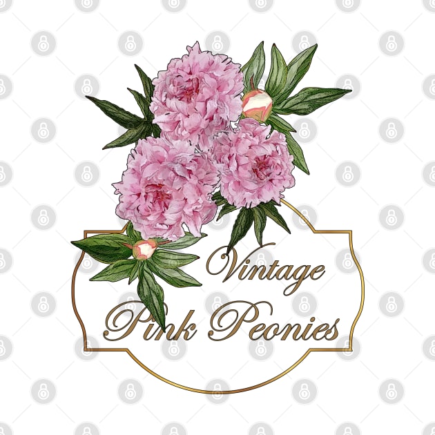 Spring flowers -Peonies-Garten flowers -Spring- Peony Rose-Vintage Pink Peonies by KrasiStaleva