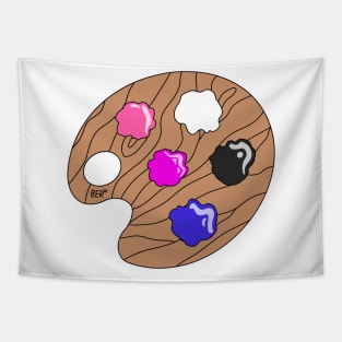 Genderfluid Pride Paint Pallet Tapestry