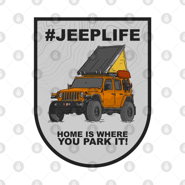 Jeep Life Jeep Wrangler Offroad 4x4 - Orange by 4x4 Sketch