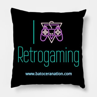 Retro Gamer Logo 13 Pillow