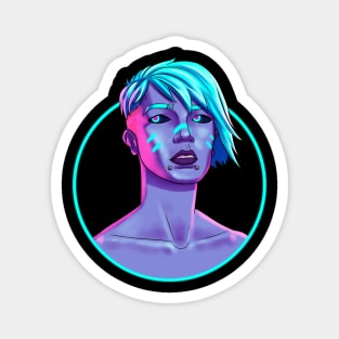 Neon Girl Magnet