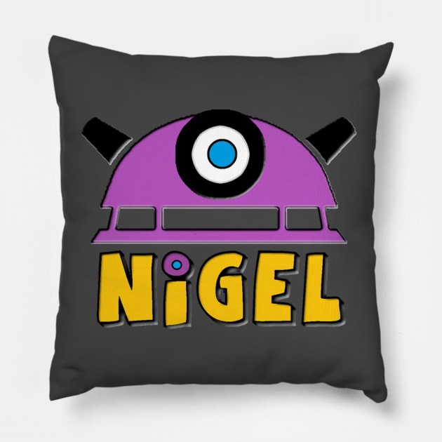 Nigel the Purple Dalek Pillow by cheese_merchant