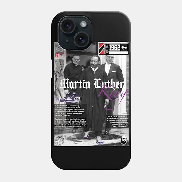 Martin Luther Sneaker Head Phone Case by theofficialdb