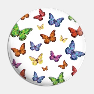 Bright multicolored butterflies Pin