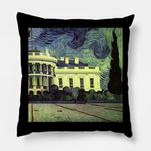 White House in Van Gogh's style Pillow