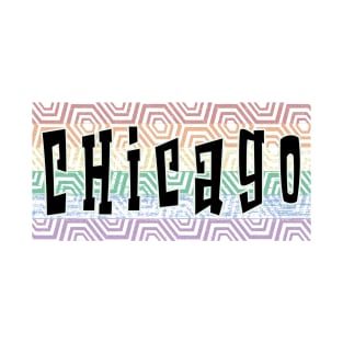 LGBTQ PATTERN AMERICA CHICAGO T-Shirt