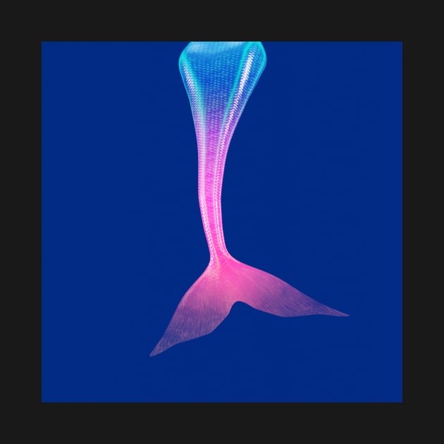 Mermaid tail in pink and blue. by victorhabbick