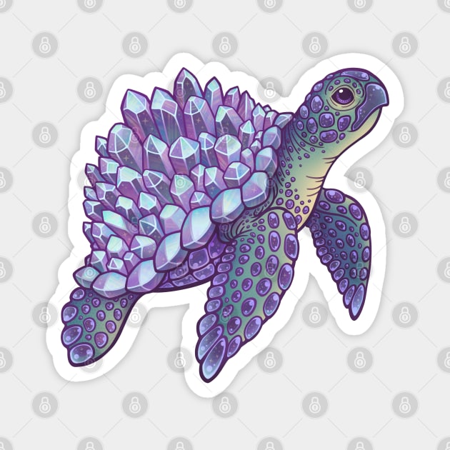 Crystal Sea Turtle Magnet by DoomedDreamer