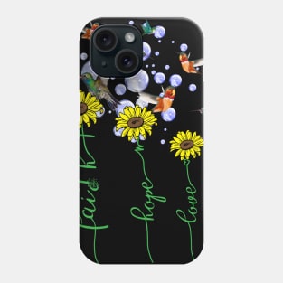Faith Hope Love Sunflower Costume Gift Phone Case