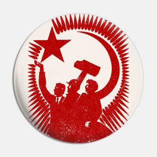 Soviet Propaganda Poster (Red) Pin