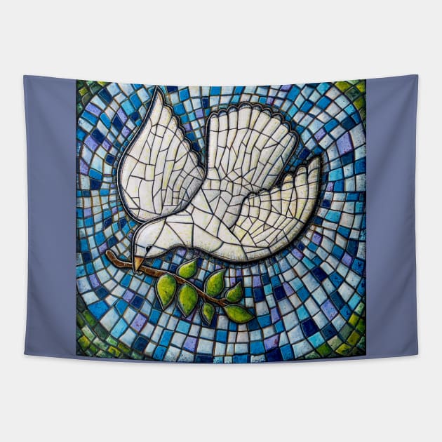 Mosaic Peace Dove Tapestry by kpalana