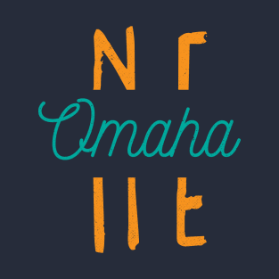 Omaha Nebraska City Typography T-Shirt