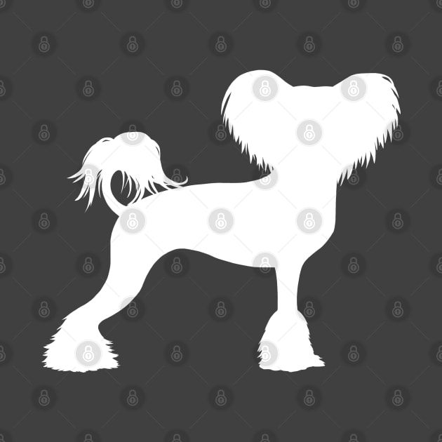 White Chinese Crested Dog Silhouette by Coffee Squirrel