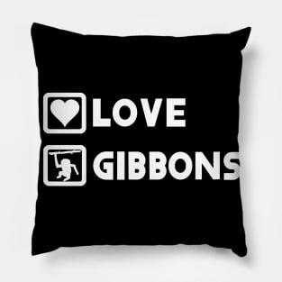 Gibbon lover heart saying animal welfare motif Pillow