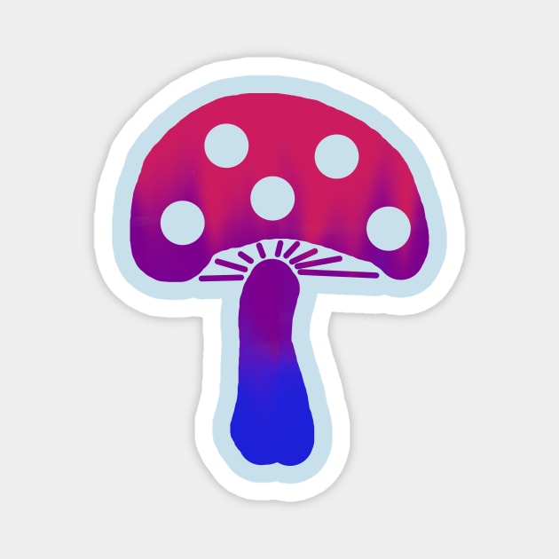 Bi Pride Mushroom Magnet by LochNestFarm