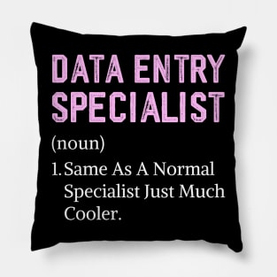 Funny Quote Data Management Cute Data Entry Specialist Pillow