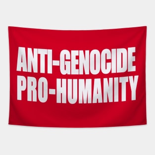 Anti-GENOCIDE PRO-HUMANITY - Blue and White - Back Tapestry