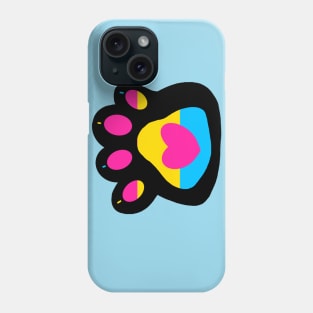 Pansexual paw print Phone Case