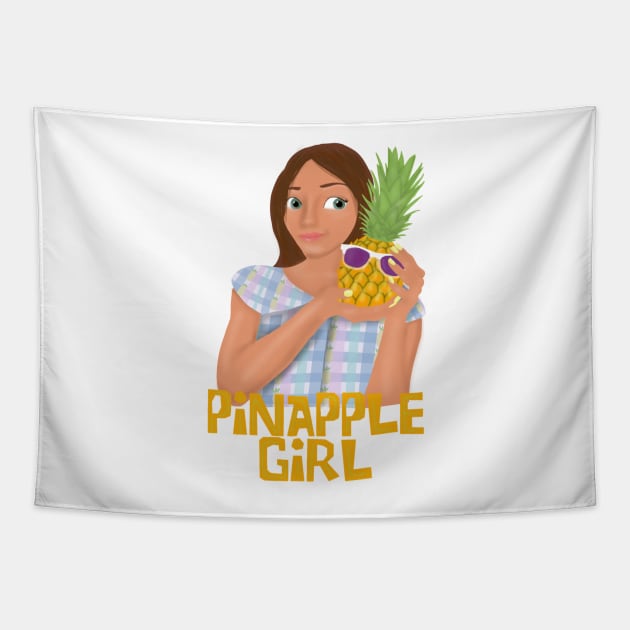 Pinapple Girl Tapestry by Becky-Marie