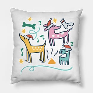 Cute dogs Christmas Pillow