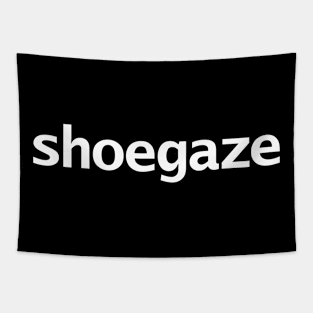 Shoegaze Typography White Text Tapestry