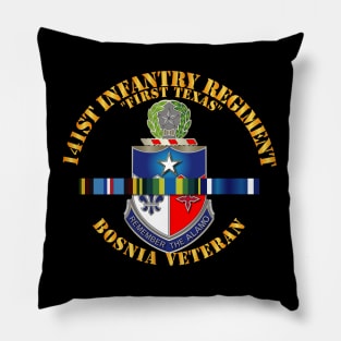 141st Infantry Regiment w Bosnia SVC Ribbons Pillow