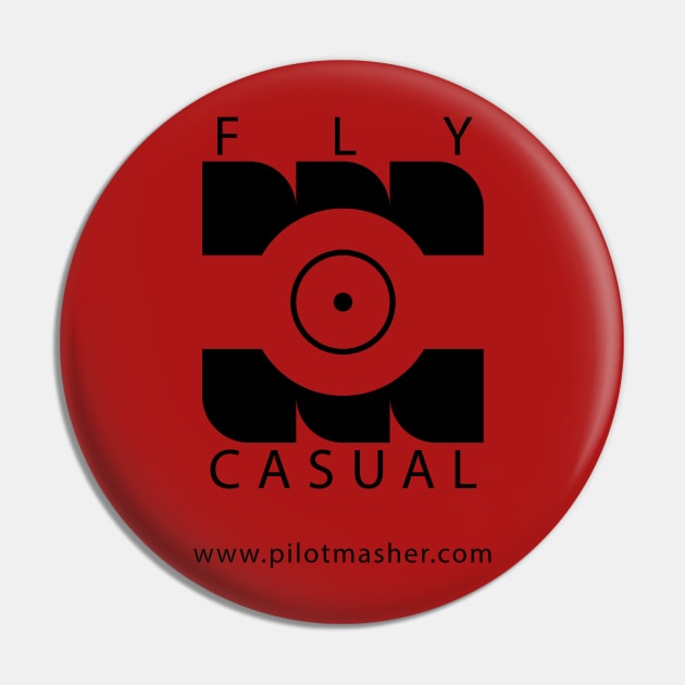 Fly Casual Logo and website Pin by flycasual