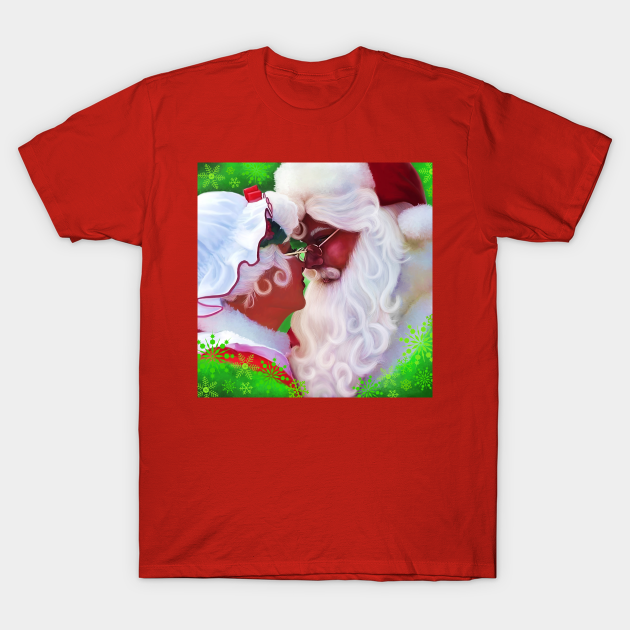 Discover Beautiful Santa And Mrs. Claus Sharing A Moment - Santa And Mrs Claus - T-Shirt