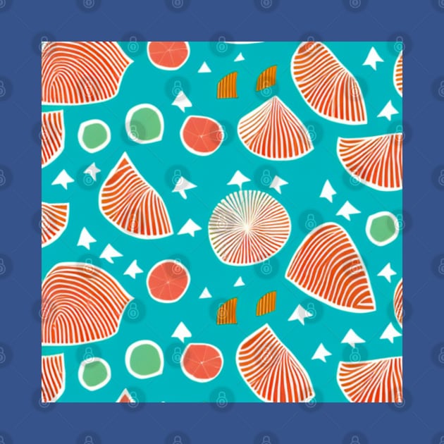 Abstract Tropical Beach Picnic (MD23SMR007b) by Maikell Designs