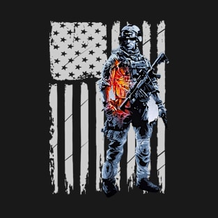 Veteran Military Thank American Flag T-Shirt