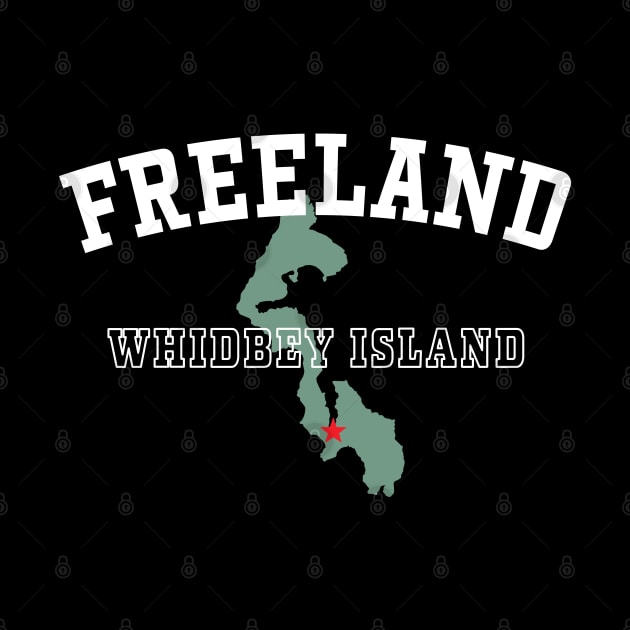 Freeland, Whidbey Island WA Island Silhouette PNW Souvenir by Pine Hill Goods