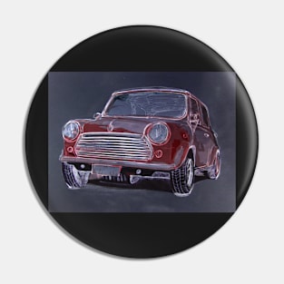 Classic Mini Chalk Red Pin