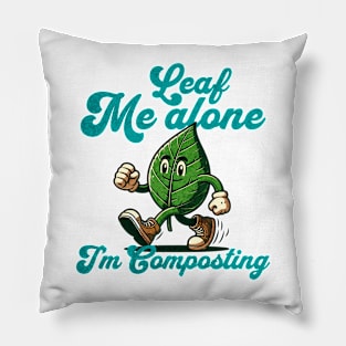 Permaculture Leaf Me Alone Pillow