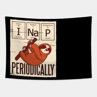 I Nap Periodically Cute Sloth Funny Science Tapestry