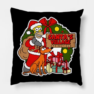 H. Santa's Village Pillow